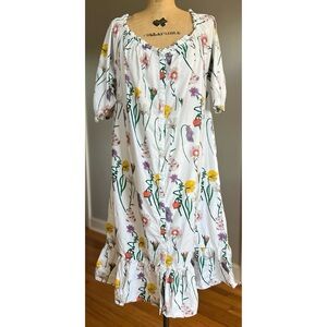 Their Nibs Floral Cotton Floral Pajama Night Dress XL